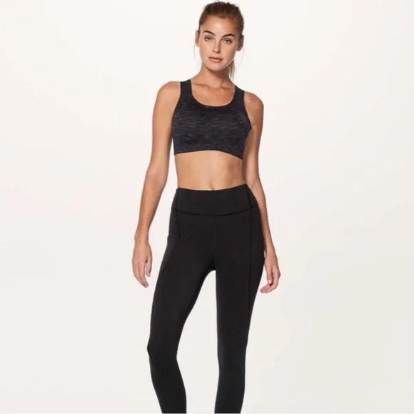 Lululemon Athletica Enlite Charcoal Cross-Back Sports Bra - Picture 2 of 5